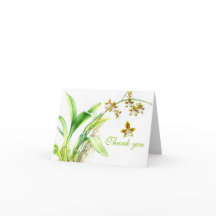 cartões de agradecimentos de casamento de orquídea