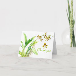 cartões de agradecimentos de casamento de orquídea