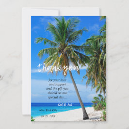 Cartões de agradecimentos de Casamento de Palm de