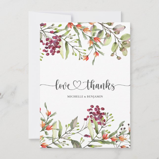 Cartões de agradecimentos de Casamento de Prados d (Frente)