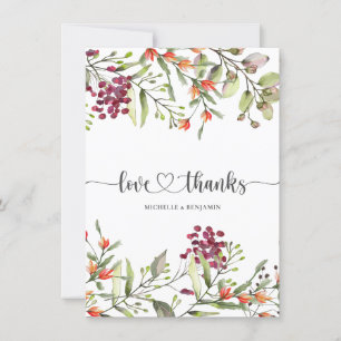 Cartões de agradecimentos de Casamento de Prados d