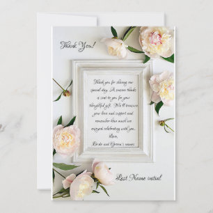 Cartões de agradecimentos de Casamento de Quadro 
