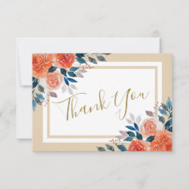 Cartões de agradecimentos de Casamento de Rosas de