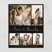 Cartões de agradecimentos de Casamento de Script D