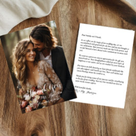 Cartões de agradecimentos de Casamento de Script d