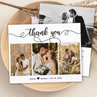 Cartões de agradecimentos de Casamento de Script d