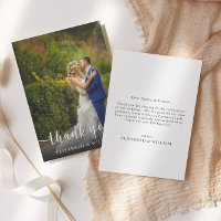 Cartões de agradecimentos de Casamento de Script E