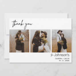 Cartões de agradecimentos de Casamento de Três Fot