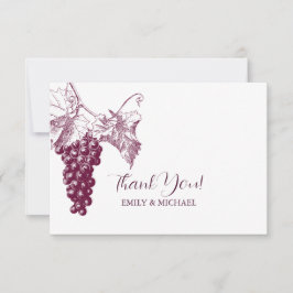 Cartões de agradecimentos de Casamento de Vinha