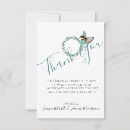 Cartões de agradecimentos de Casamento de Wreath d