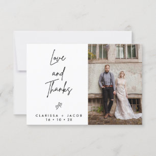 Cartões de agradecimentos de Casamento do Coração 