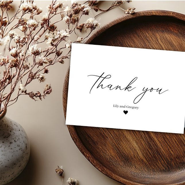 Cartões de agradecimentos de Casamento do Coração  (Criador carregado)