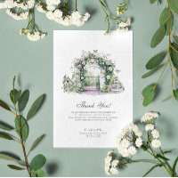 Cartões de agradecimentos de casamento do jardim