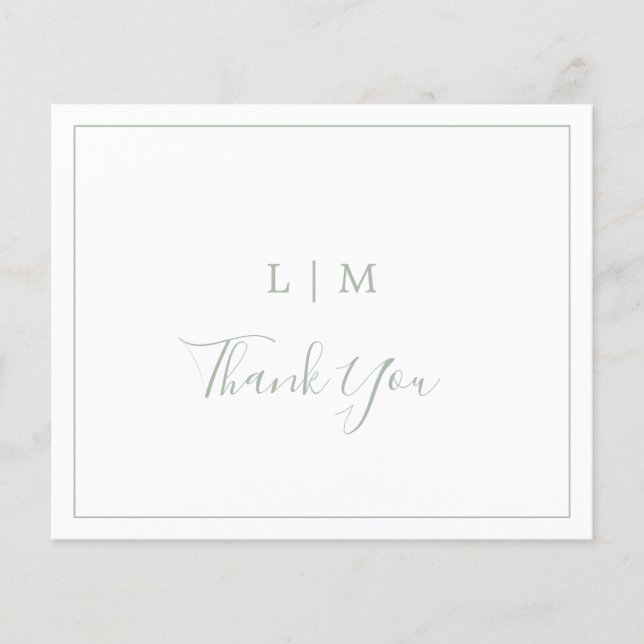 Cartões de agradecimentos de Casamento do Orçament (Frente)