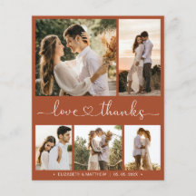 Cartões de agradecimentos de Casamento do Script T