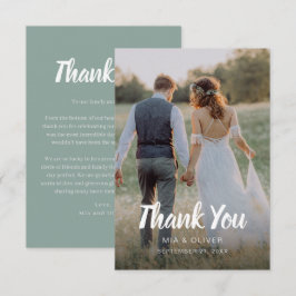 Cartões de agradecimentos de Casamento Duplo Lado 