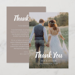 Cartões de agradecimentos de Casamento Duplo Lado 