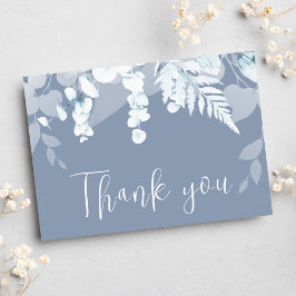 Cartões de agradecimentos de Casamento Dusty Blue