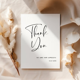 Cartões de agradecimentos de casamento Elegante e 