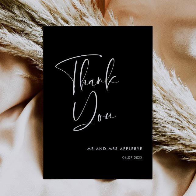 Cartões de agradecimentos de casamento elegante e  (Criador carregado)