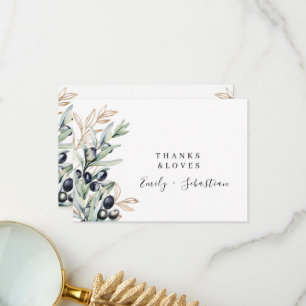 Cartões de agradecimentos De Casamento Elegante M