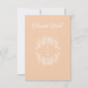 Cartões de agradecimentos de Casamento Elegante Mi