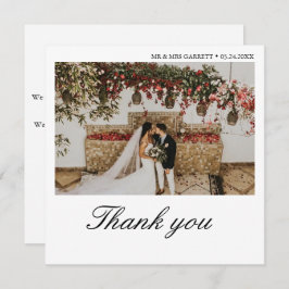 Cartões de agradecimentos de Casamento em Quadrado