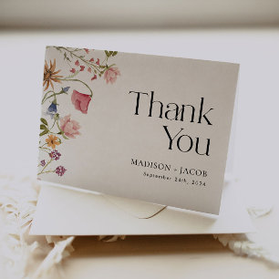 Cartões de agradecimentos de Casamento Floral