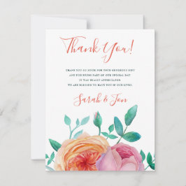 Cartões de agradecimentos de Casamento Floral Bohe