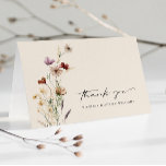 Cartões de agradecimentos de Casamento Floral Boho<br><div class="desc">Este na moda e elegante cartões de agradecimentos de casamento apresenta lindas flores silvestres de cor d'água pintadas manualmente,  organizadas como um adorável buquê perfeito para primavera,  verão ou casamentos outono. Encontre itens correspondentes na Coleção de Casamentos de Boho Wildflower.</div>