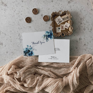 Cartões de agradecimentos de Casamento Floral Clás