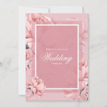 Cartões de agradecimentos de casamento floral cor-