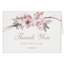 Cartões de agradecimentos De Casamento Floral De B