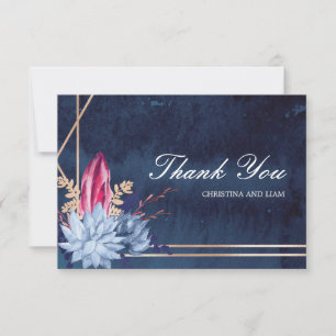 Cartões de agradecimentos De Casamento Floral De C