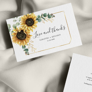 Cartões de agradecimentos de Casamento Floral de G