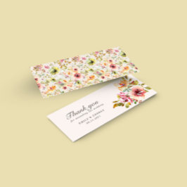 cartões de agradecimentos de Casamento Floral de J