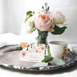 Cartões de agradecimentos De Casamento Floral De P