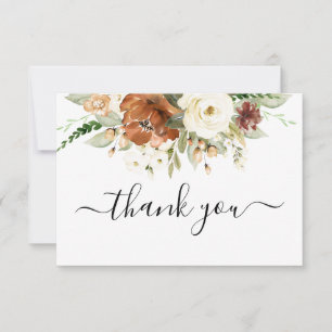 Cartões de agradecimentos De Casamento Floral De Q
