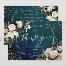 Cartões de agradecimentos de Casamento Floral Dour