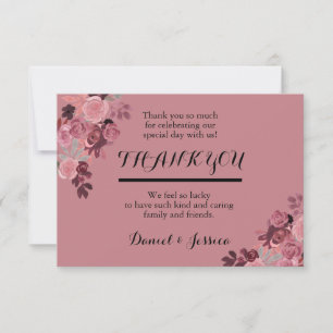 Cartões de agradecimentos de Casamento Floral Dust