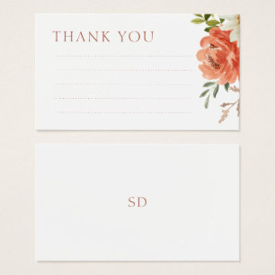 Cartões de agradecimentos De Casamento Floral Manu