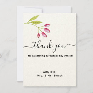 Cartões de agradecimentos de Casamento Floral Mode