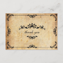 Cartões de agradecimentos de Casamento Floral Vint