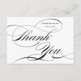 Cartões de agradecimentos de Casamento Floreado de