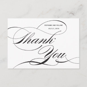 Cartões de agradecimentos de Casamento Floreado de