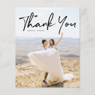 Cartões de agradecimentos de Casamento Fotográfi