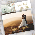 Cartões de agradecimentos de Casamento Fotográfico<br><div class="desc">Cartões de agradecimentos De Casamento Fotográfico Elegante Script 3. Personalize este elegante casamento de fotos,  obrigado,  cartas com suas fotos e texto personalizados. Você pode editar a design com o botão Editar Design.</div>