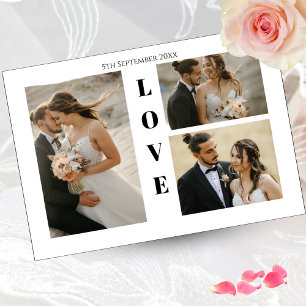 Cartões de agradecimentos de Casamento Fotográfico