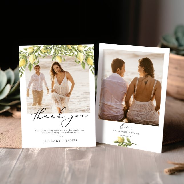 Cartões de agradecimentos de Casamento Fotográfico (Criador carregado)