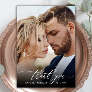 Cartões de agradecimentos de Casamento Fotográfico